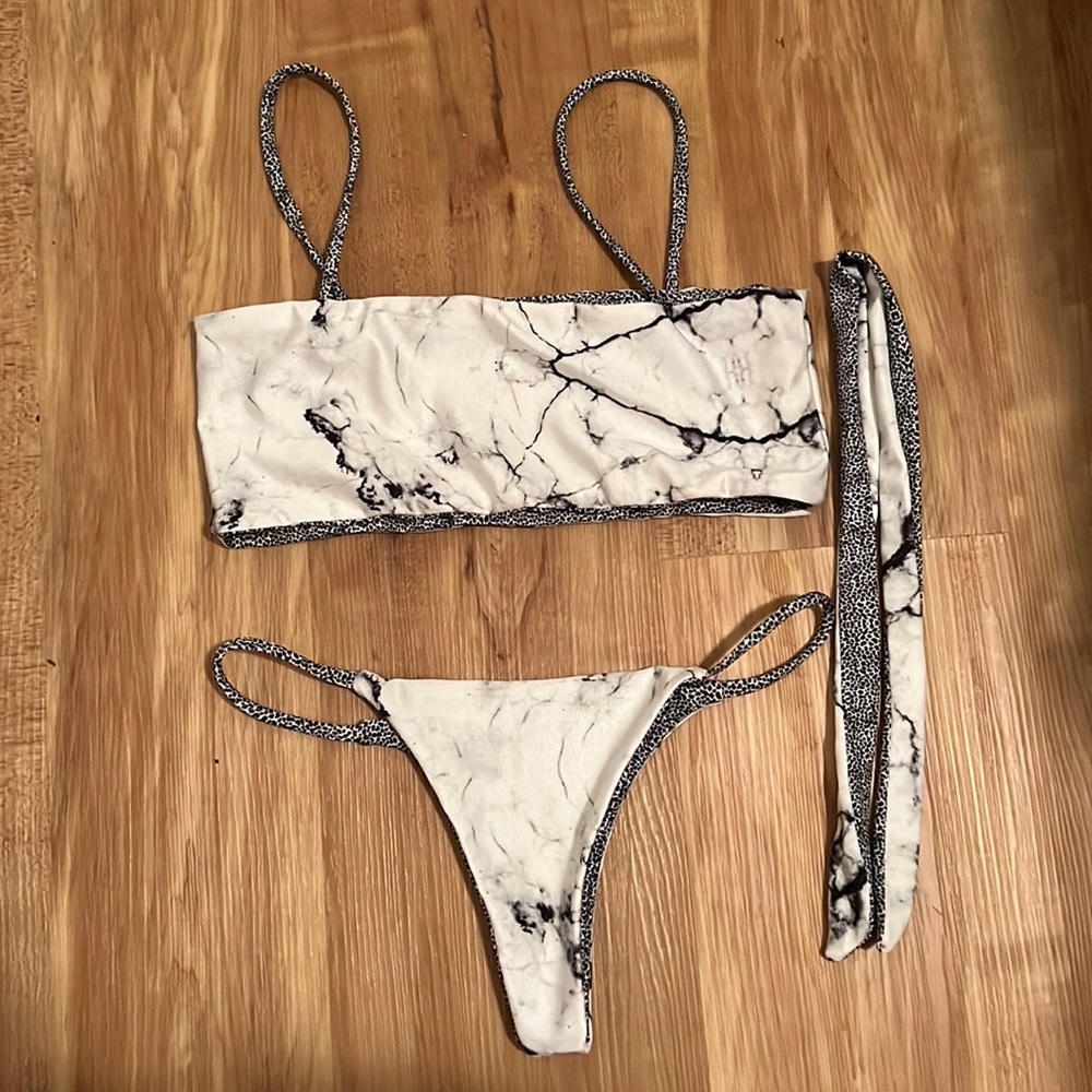 Lali and Layla reversible marble swimsuit